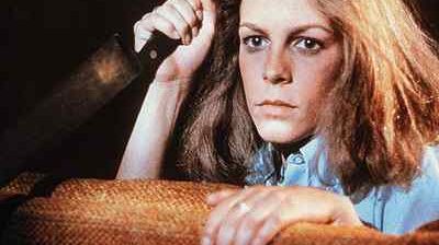 Jamie Lee Curtis in John Carpenter's Halloween.