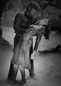 Lon Chaney in Universal's famous werewolf movie The Wolfman from 1941,