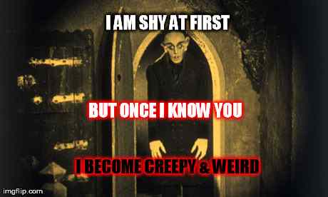 Horror meme of Orlok from the classic horror movie Nosferatu.