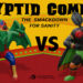 Cthulhu and Mothman wrestling figures in combat attire